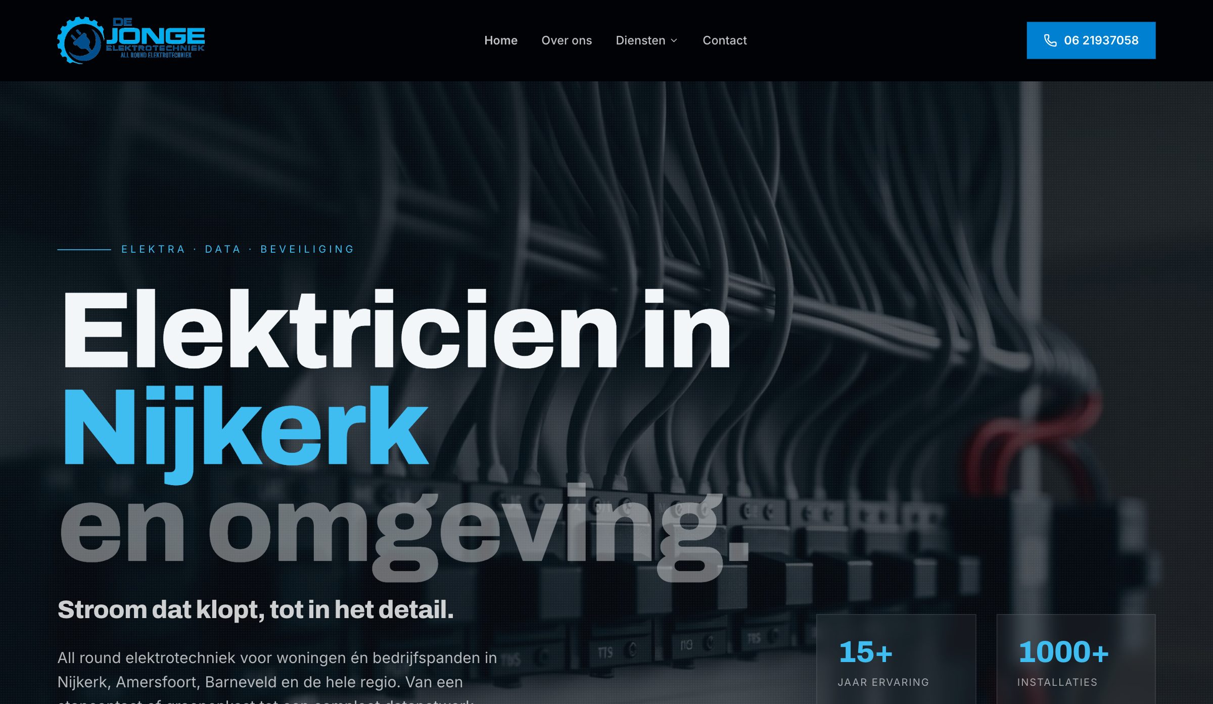 Sito web De Jonge Elektrotechniek